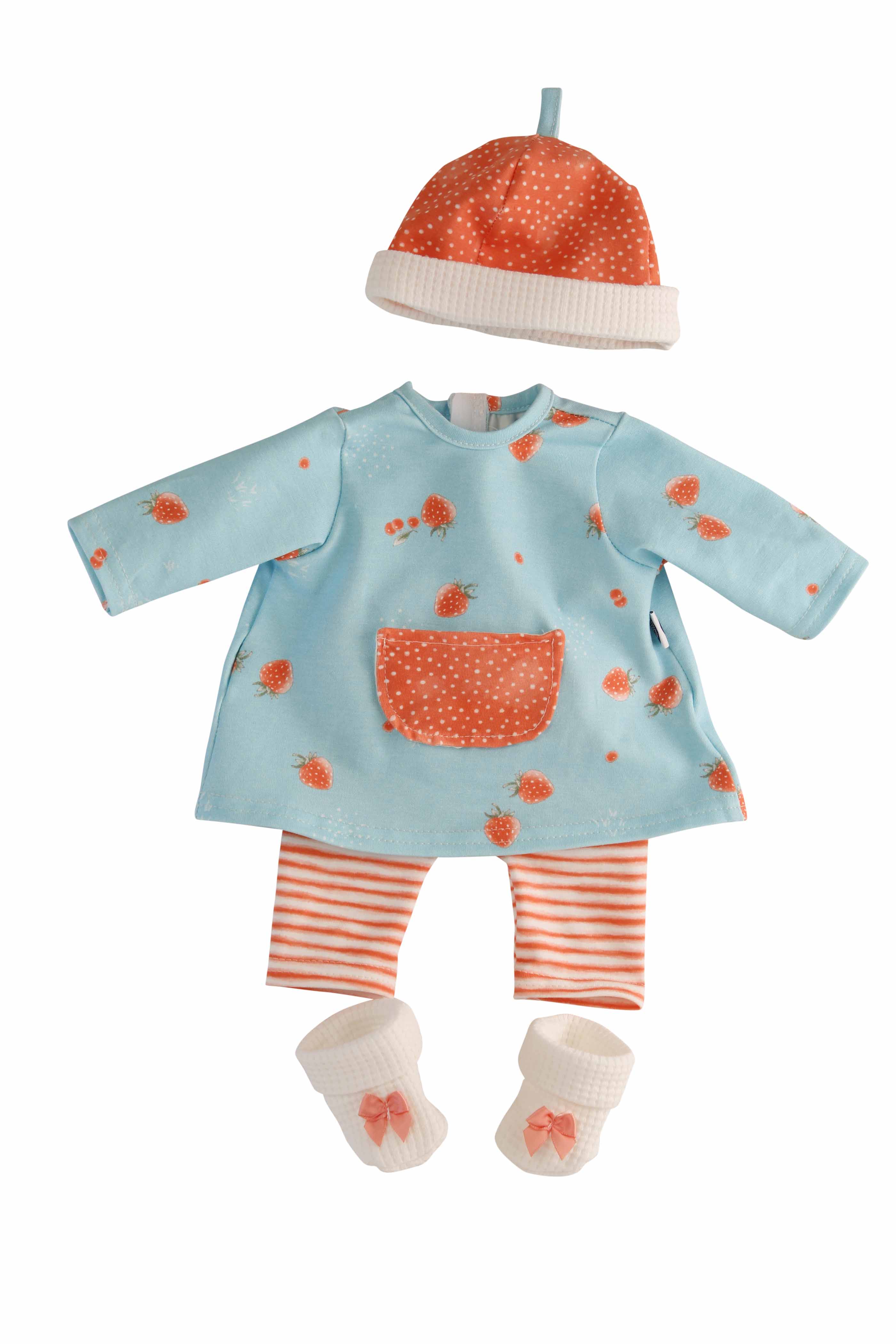 Kleidung zu Puppe 37 cm Lenchen/Strampelchen/Schlummerle, Kleidung  Erdbeerchen