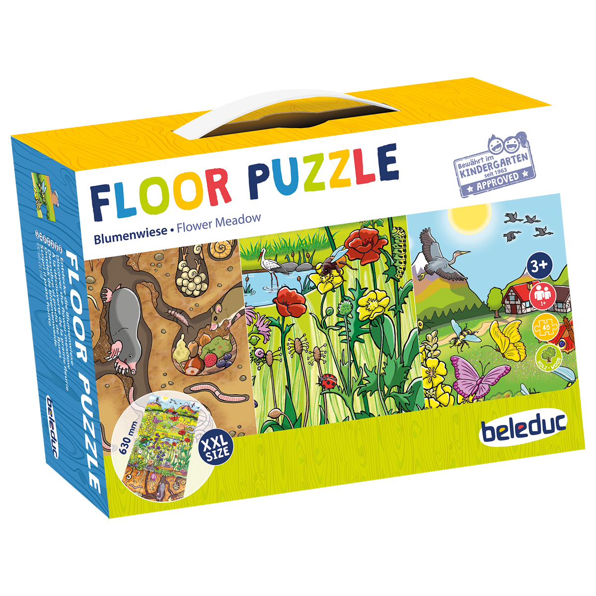 Boden-Puzzle "Entdecke die Blumenwiese" by Beleduc