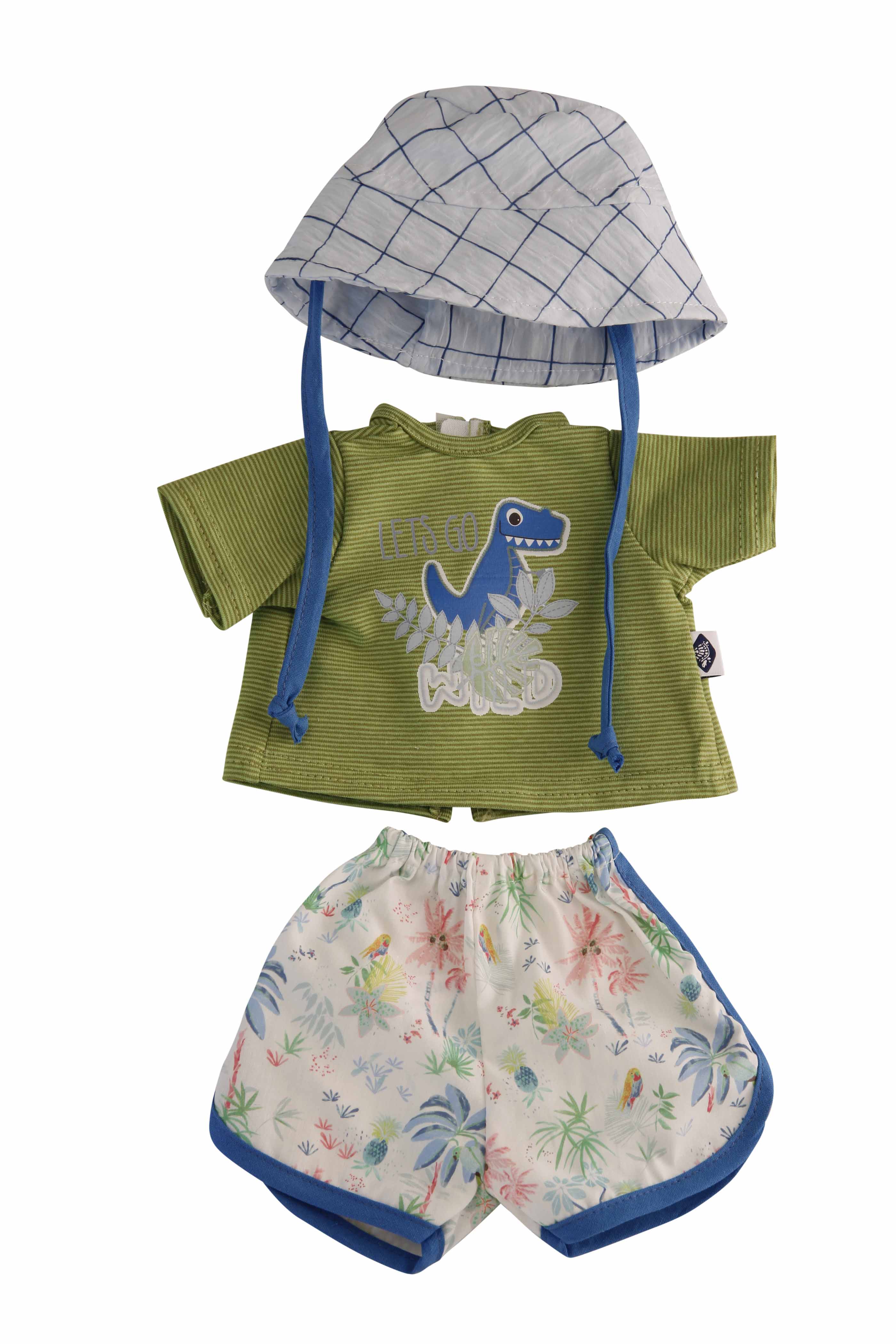 Kleidung zu Trink + Näßbaby 40 cm Finn weiß/grün/blau