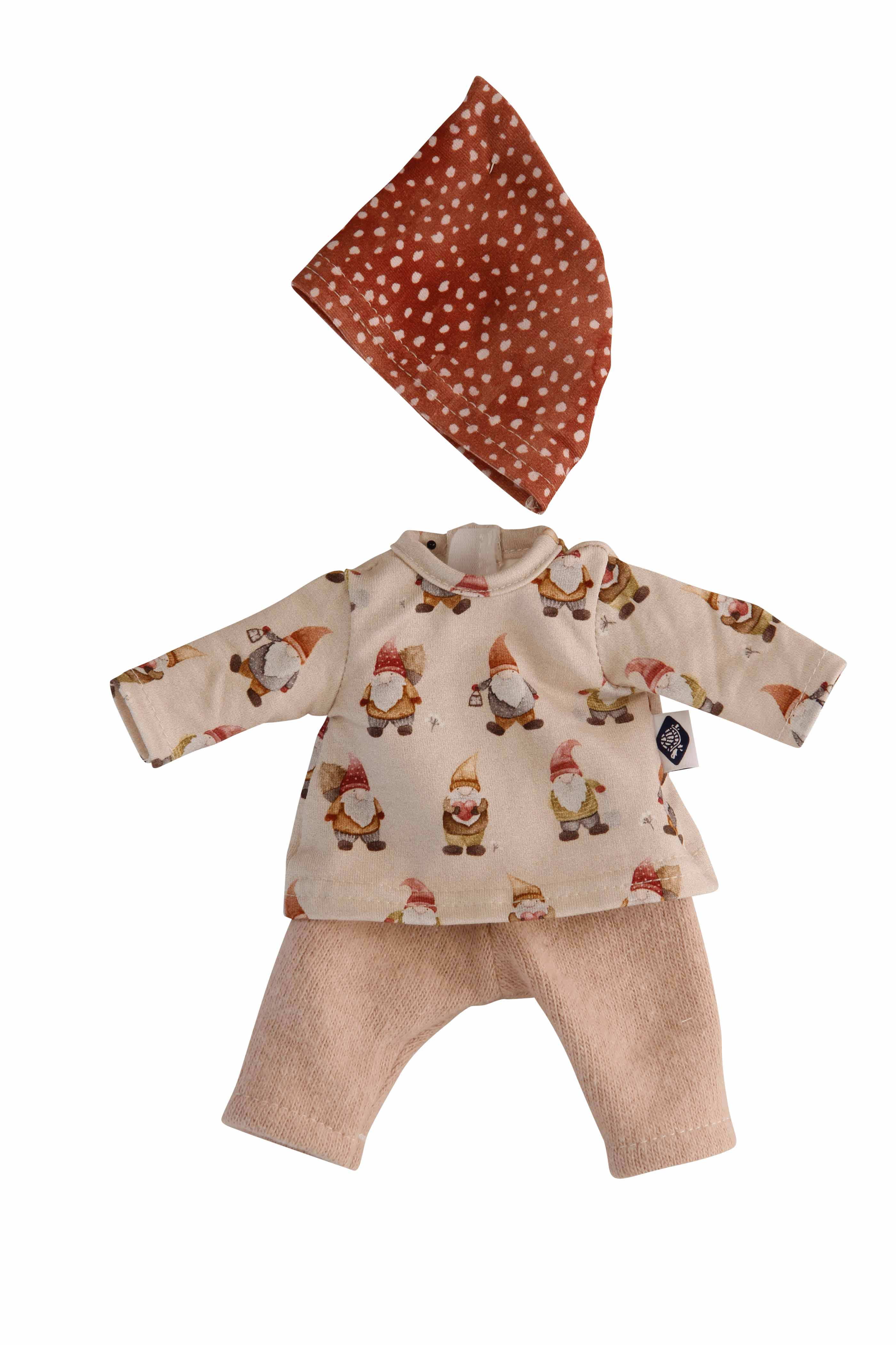 Kleidung zu Puppe Mein 1. Baby 28 cm rose/braun mit Wichteln