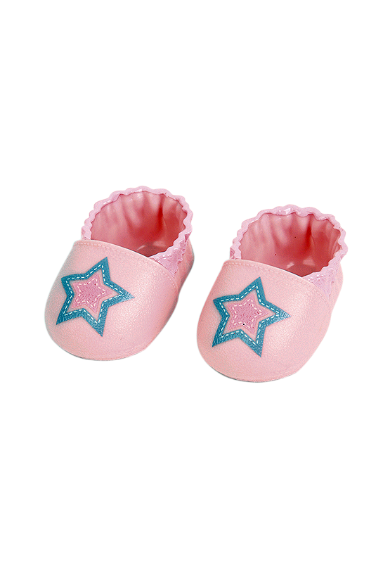 Schuhe rose  zu Puppen 37 cm für Schlummerle, Schlenkerle, Strampelchen